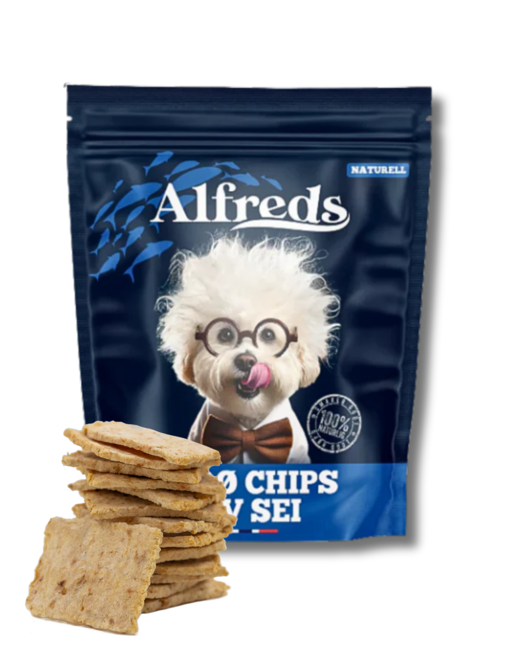 Sprø chips av tørrfisk