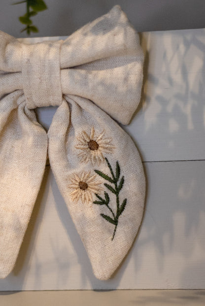 Vintage sløyfe - Mocca daisy