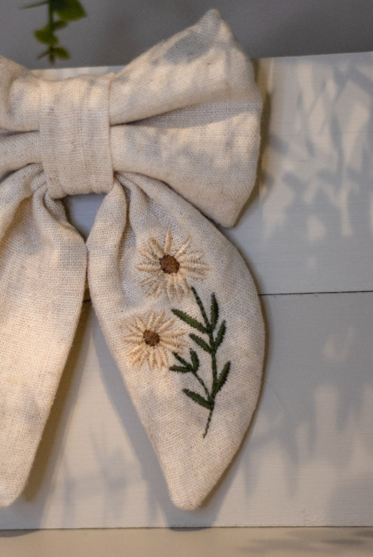 Vintage sløyfe - Mocca daisy