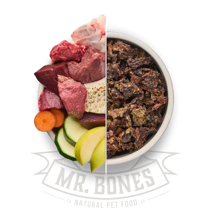 Fullfôr av hjort og grønn vom