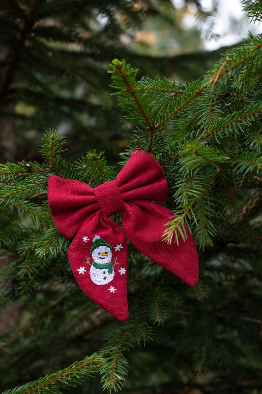 Vintage sløyfe - Lille snømann