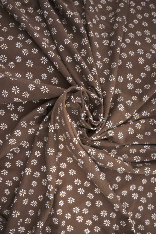 Modern - Brun med blomster