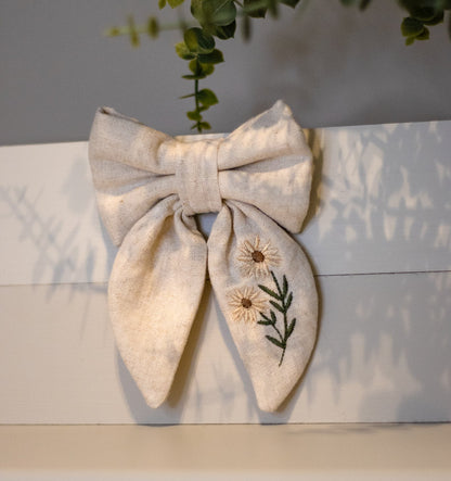 Vintage sløyfe - Mocca daisy
