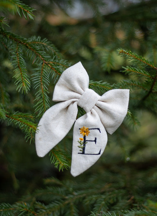 Vintage sløyfe - Naturbokstav